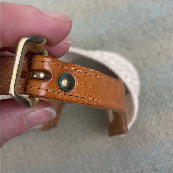 Vintage Italian Belt Leather & Woven Strap - Picture 7 of 13